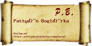 Pattyán Boglárka névjegykártya
